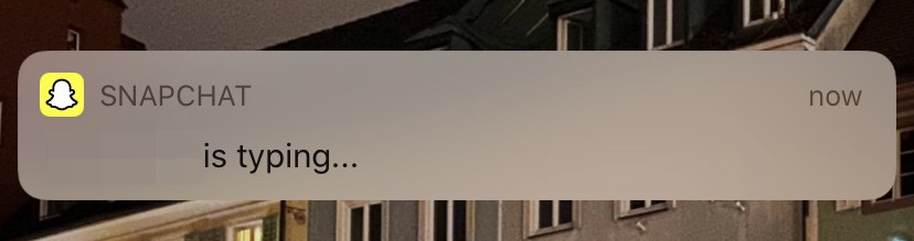 snapchat typing notification